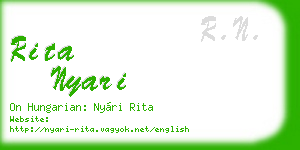rita nyari business card