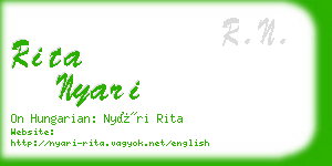 rita nyari business card